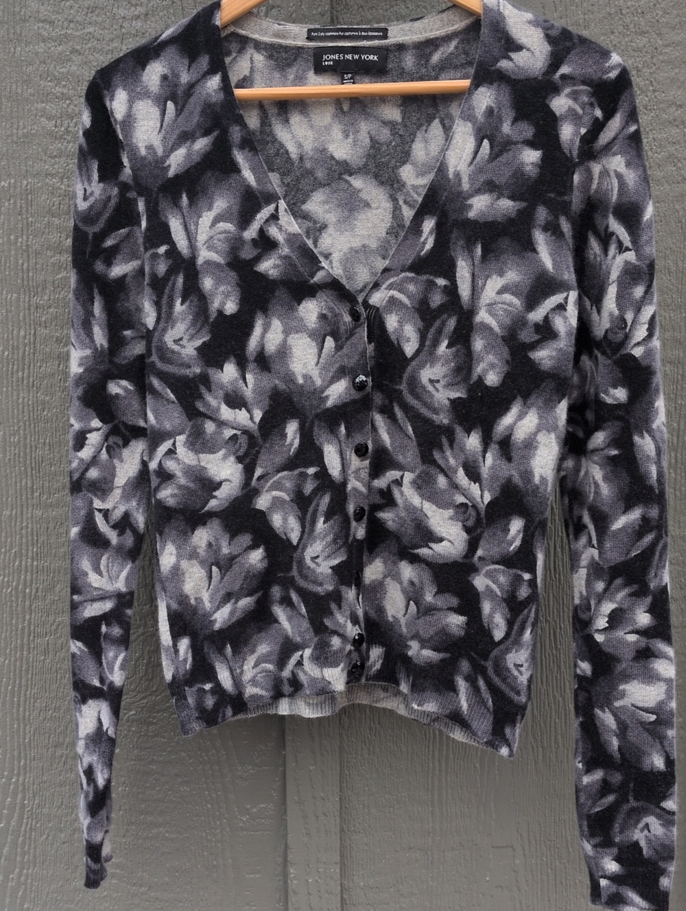 Cashmere Floral Cardigan Sz S